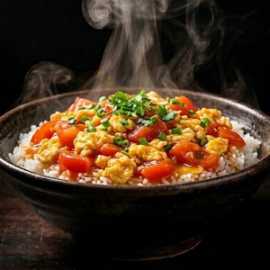 Tomat og Æg Ris Bowl