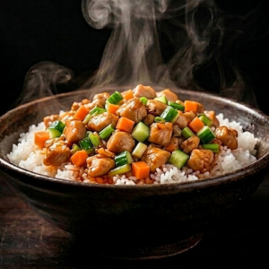 Kung Pao Kylling Ris Bowl